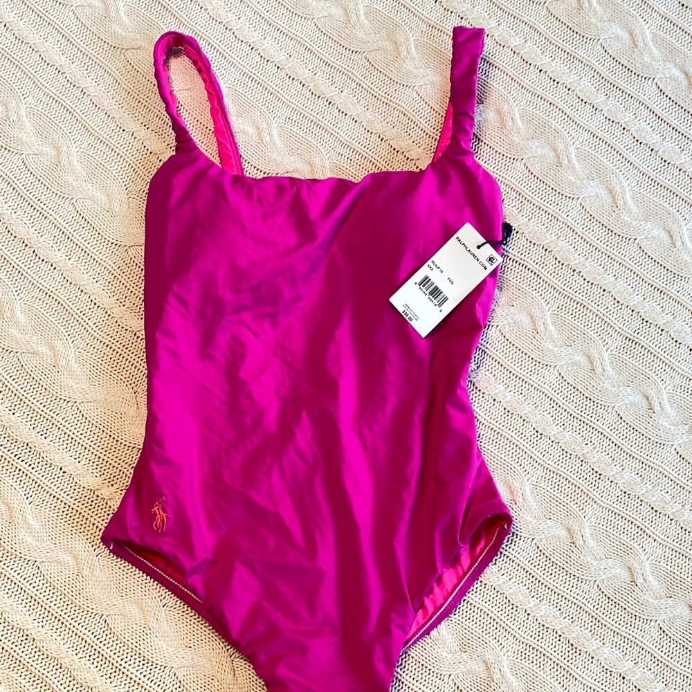 NWT Ralph Lauren swimsuit XXS fuchsia
